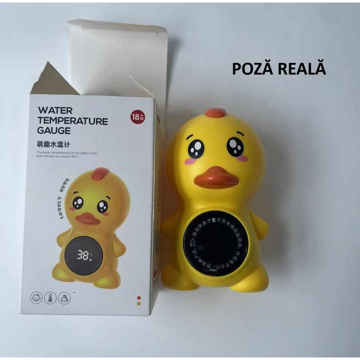 Termometru Baie Bebe Ratusca Flippy, LED, IPX7, Galben - Model Ratusca (7) [ps:58bdecff-4482-4be0-86d1-ed7e5c3a3c26]