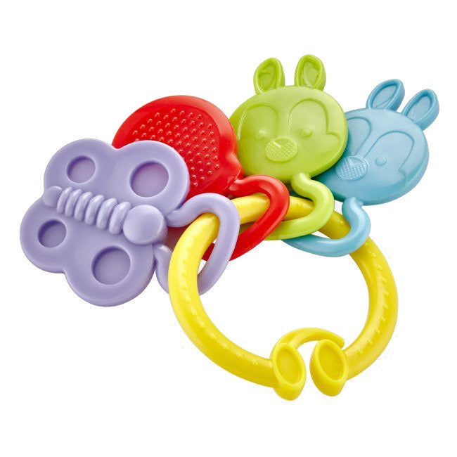 Jucarie dentitie Rattle Teether BabyJem (Culoare: Verde) - Galben