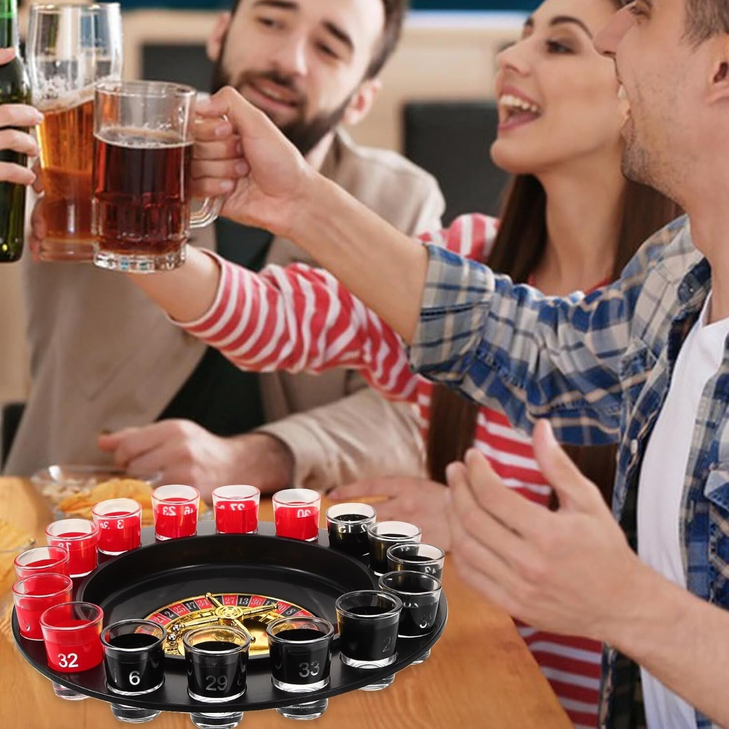 Joc Ruletă Flippy cu Pahare Shot și Planșă Blackjack - Default Title (7) [ps:321efb98-2378-43fe-b210-6e98713c3773]