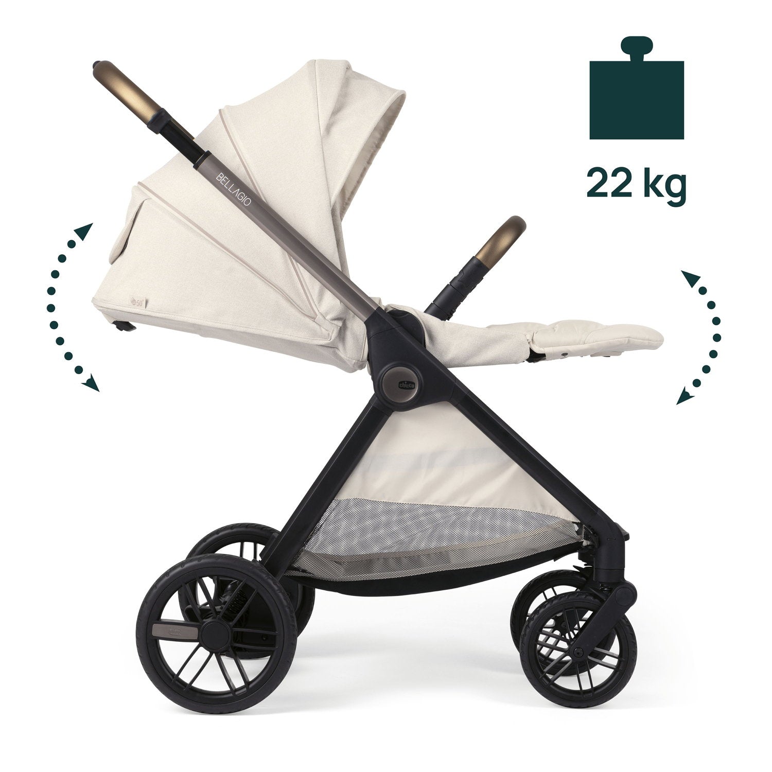 Carucior copii 3 in 1 Chicco Bellagio, Amber Glow (bej - Default Title (7) [ps:1e0d977d-280e-4615-8954-b5b82ffd7524]