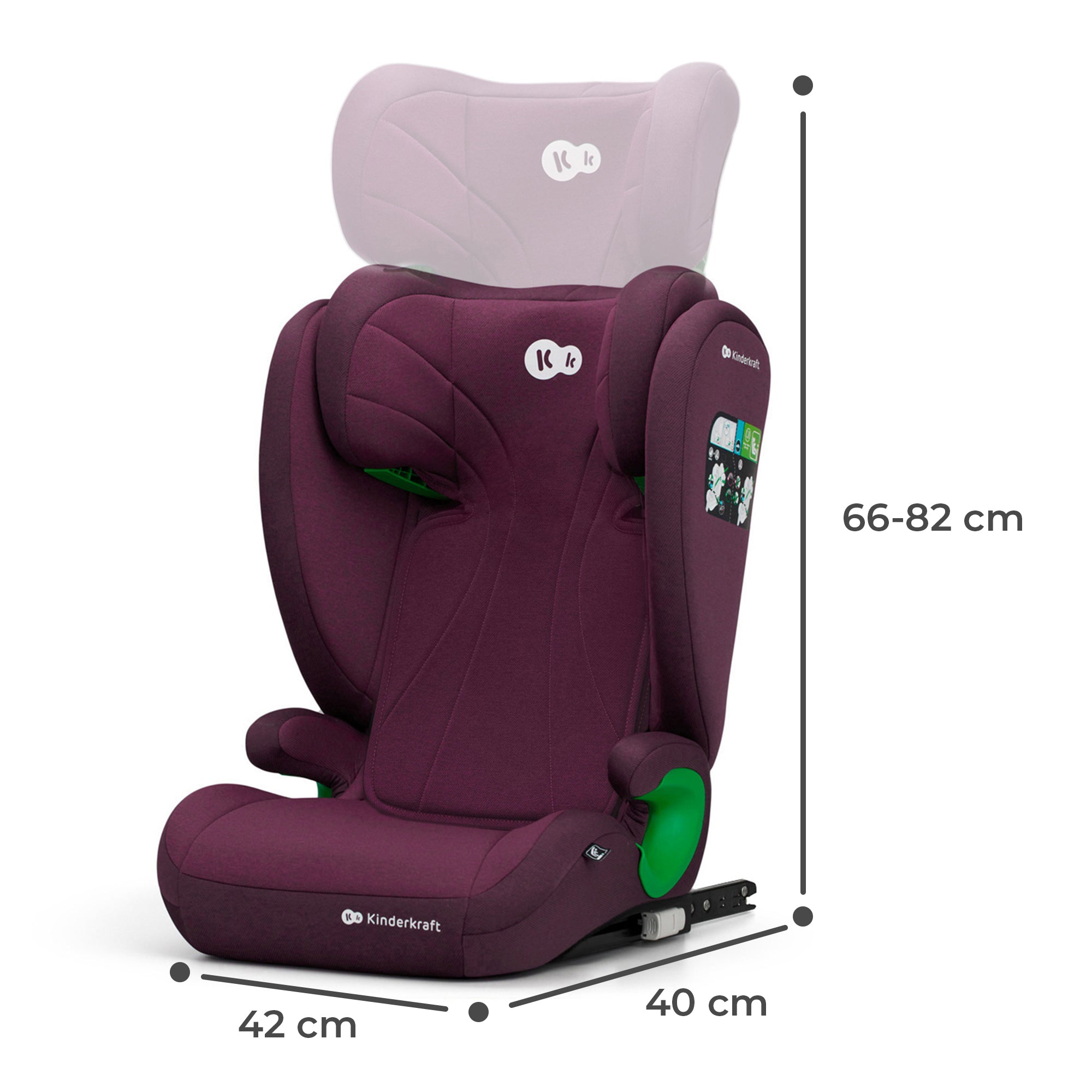 SCAUN AUTO KINDERKRAFT JUNIOR FIX2, I-SIZE 100-150 CM, - Imagine 6 [ps:8dbfc931-5c88-4eb2-ade0-e7f97207be1e]