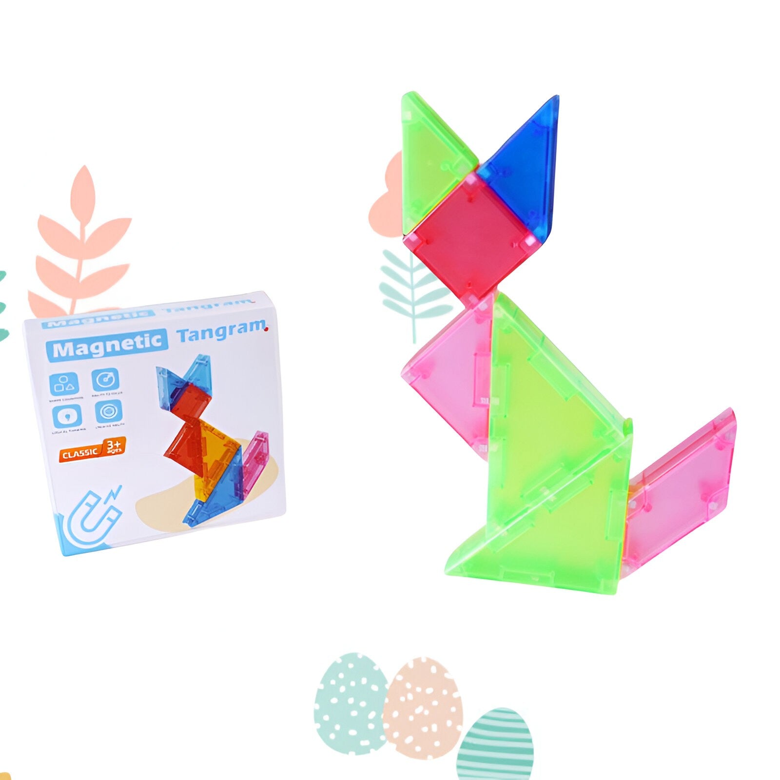 Joc Magnetic Tangram Flippy, 7 Piese Forme Geometrice, 3 Ani - Default Title (7) [ps:e3674c82-465f-4785-8112-48cdebac5993]