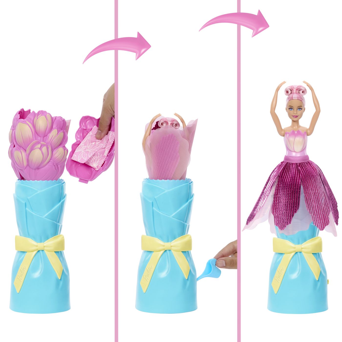 BARBIE PETAL POP SET PAPUSA BARBIE LALEA ROZ SI - Roz (7) [ps:d2524a33-6a5e-4535-98b1-357f421085b9]