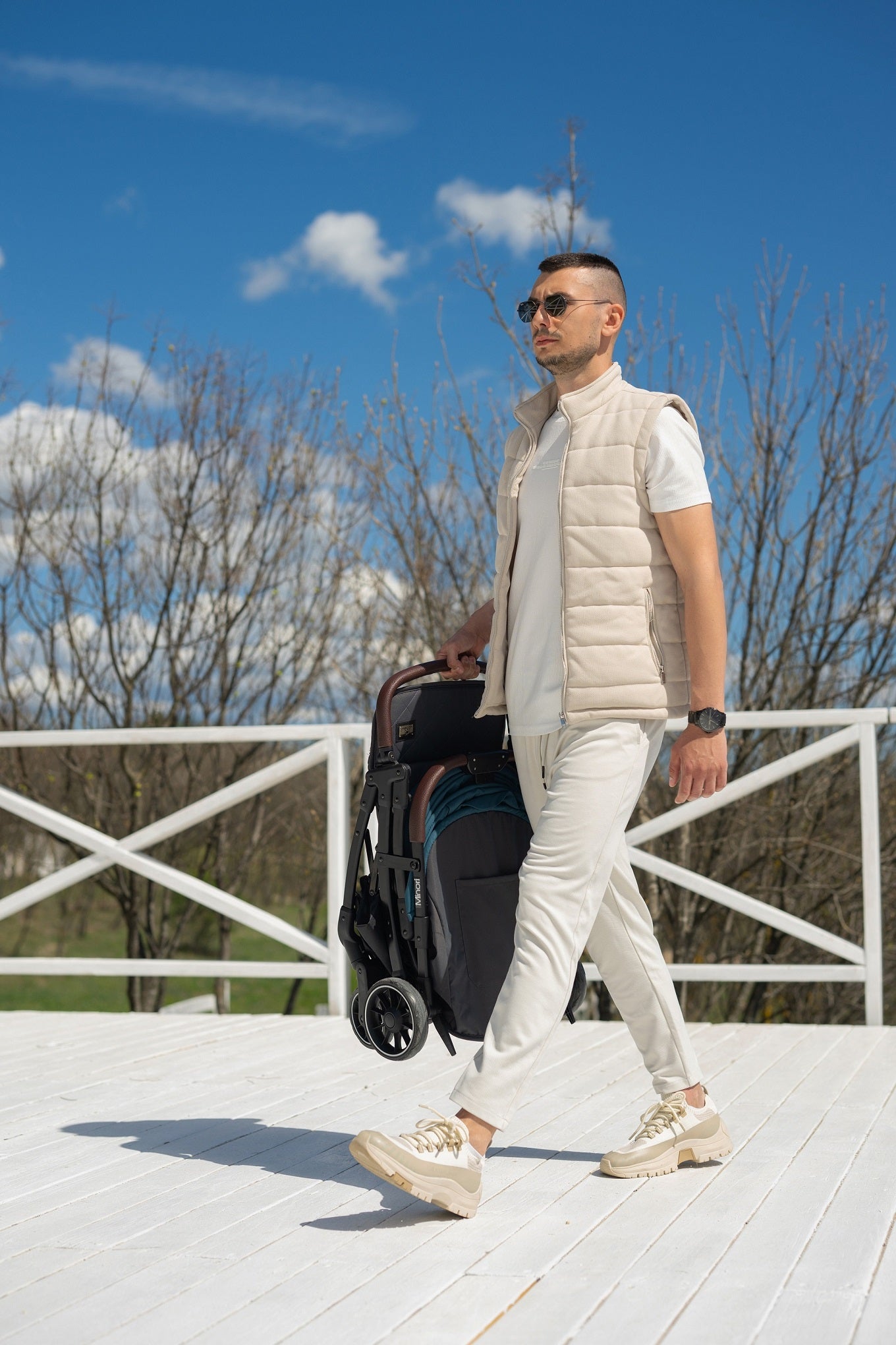 Cărucior Sport Lorelli Minori Autofold, Opal Green - Grey Jasper (7) [ps:564918cc-bde9-4429-84ba-03dbc4e2813e]