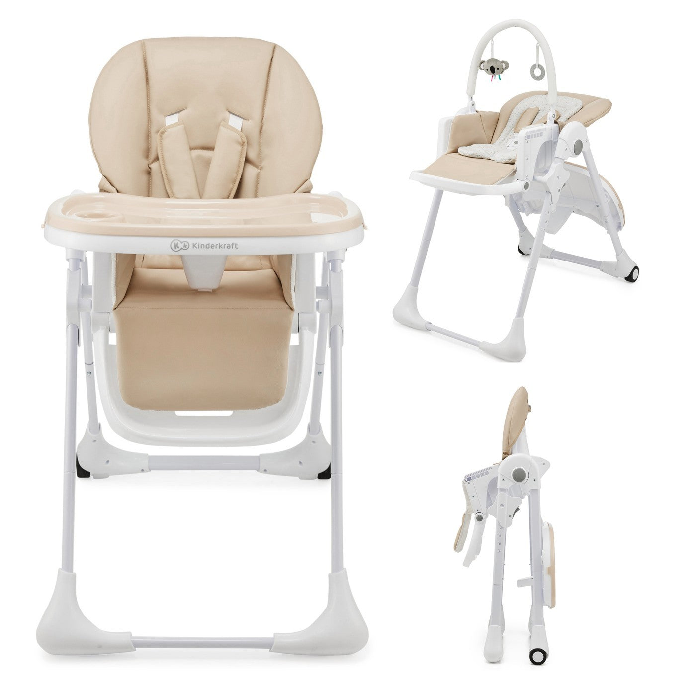SCAUN DE MASA KINDERKRAFT TUMMIE, PLIABIL, GREEN - Bej