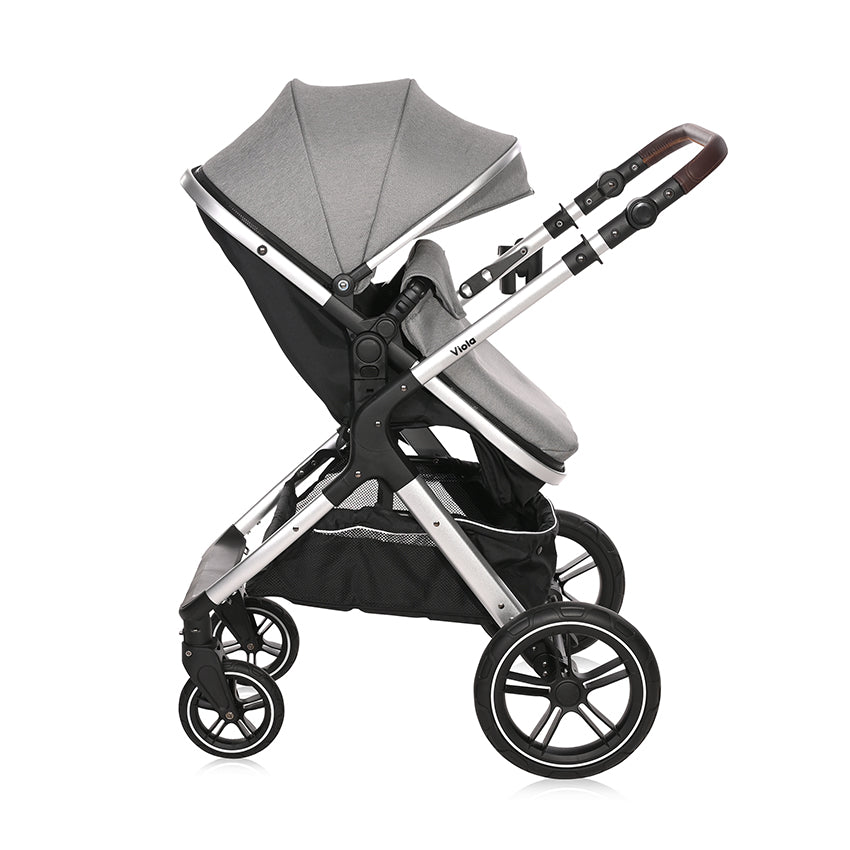 Cărucioar cu Landou Transformabil Lorelli Viola, Tropical - Opaline Grey (7) [ps:28032375-b0ac-452f-8397-38df87c5311d]