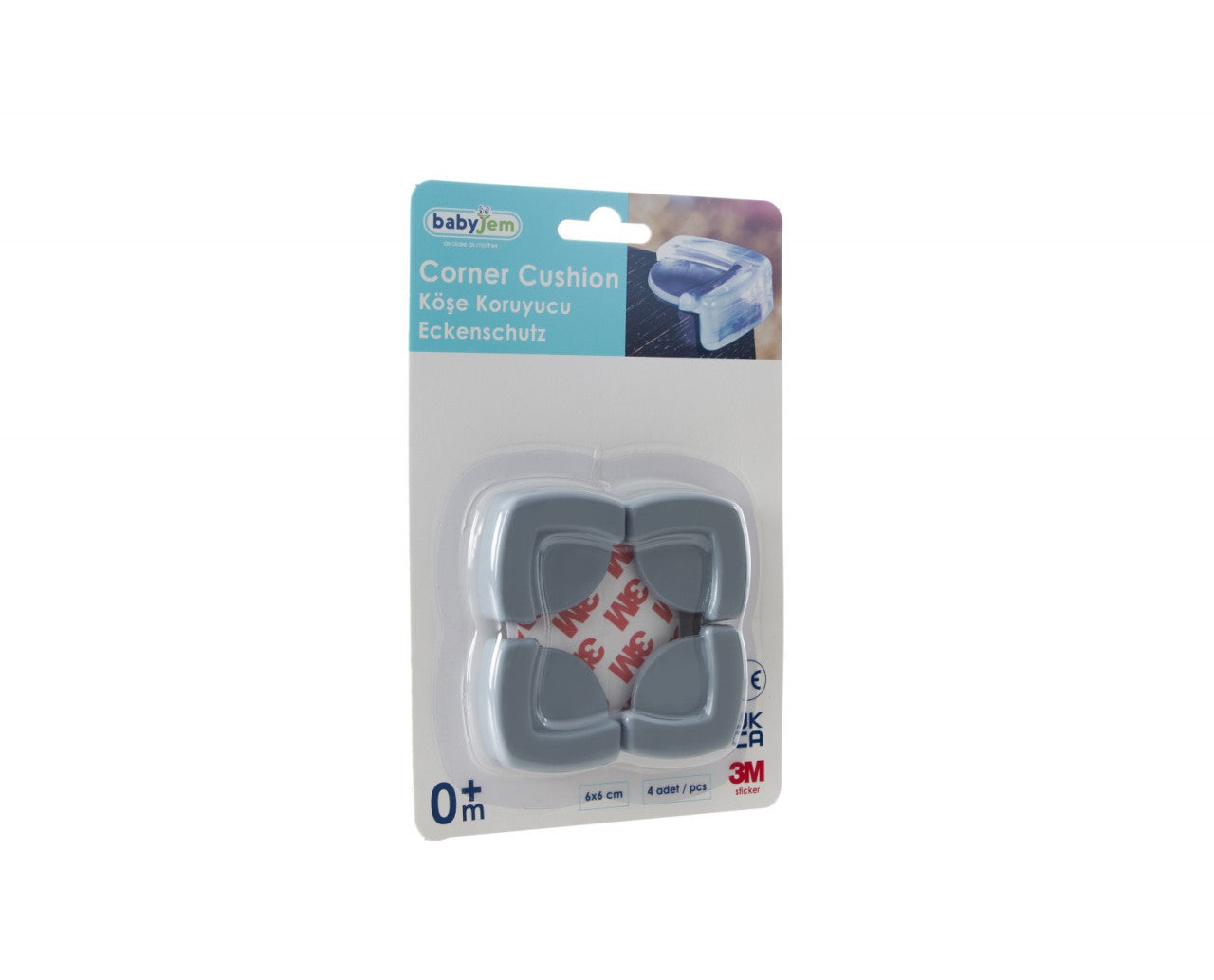 Set 4 protectii pentru colturi mobila BabyJem, gri - Gri [ps:0867ffcc-cf4b-4717-9416-111ac58f083a]