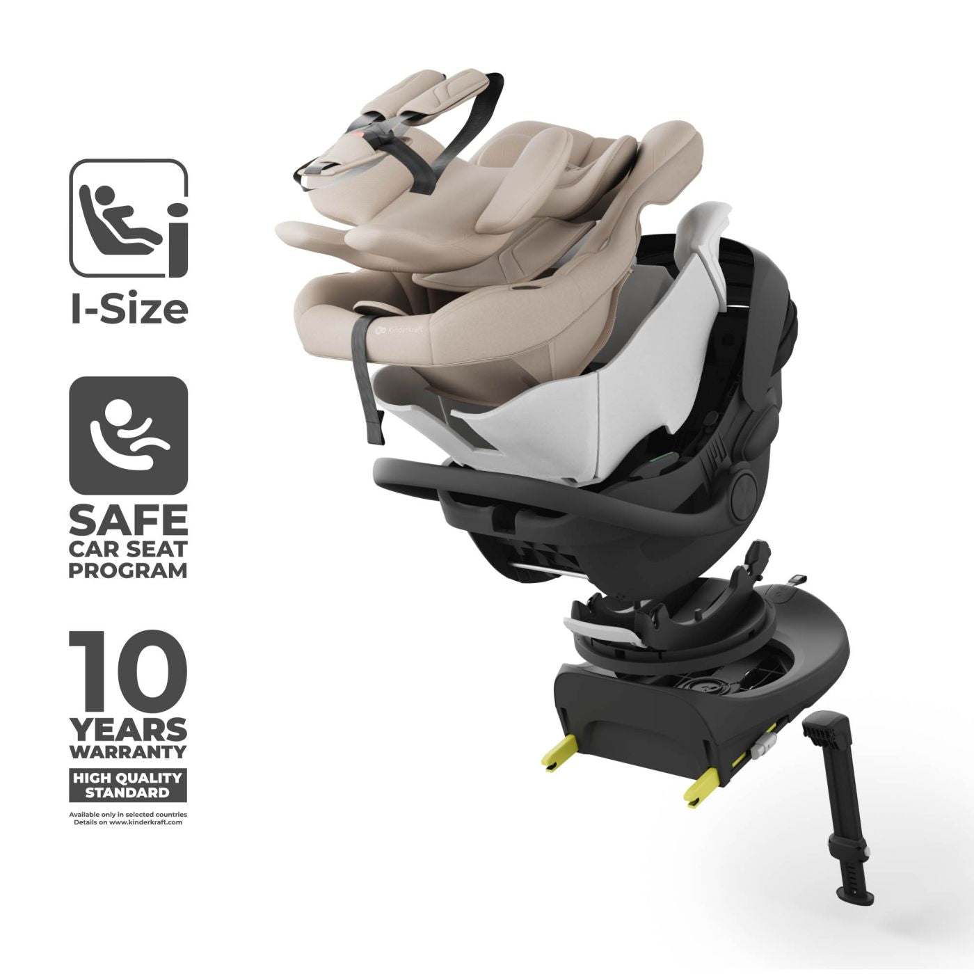 SCOICA AUTO KINDERKRAFT I-LITE CU BAZA ENDURA SAFE FX BEIGE - Imagine 5 [ps:33462c5a-9dac-464c-894f-50cce4a458c6]
