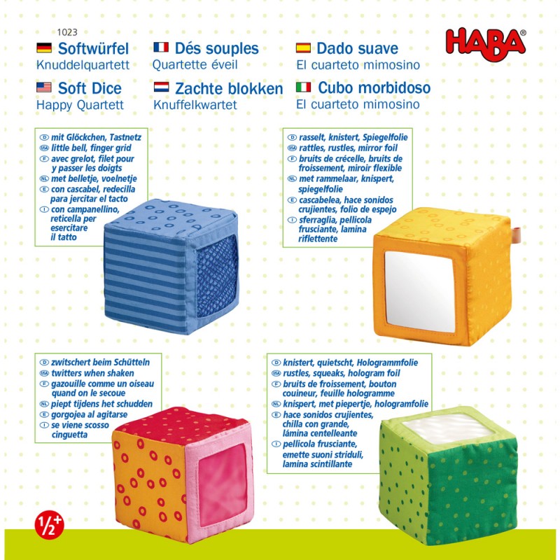Set de cuburi senzoriale Happy Quartett, Haba [ps:cc8442f5-769c-40b3-a5d6-7bb73206ad4e]