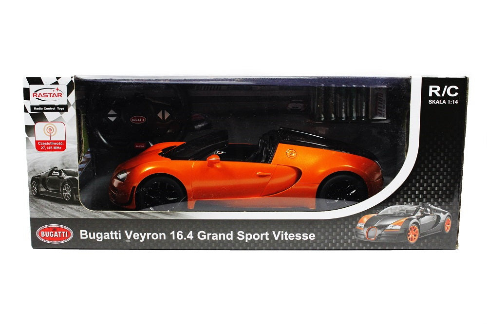 MASINA CU TELECOMANDA BUGATTI GRAND SPORT VITESSE PORTOCALIU CU SCARA 1 LA 14 [ps:67add0bb-cd9a-4d51-9249-73da3624f319]