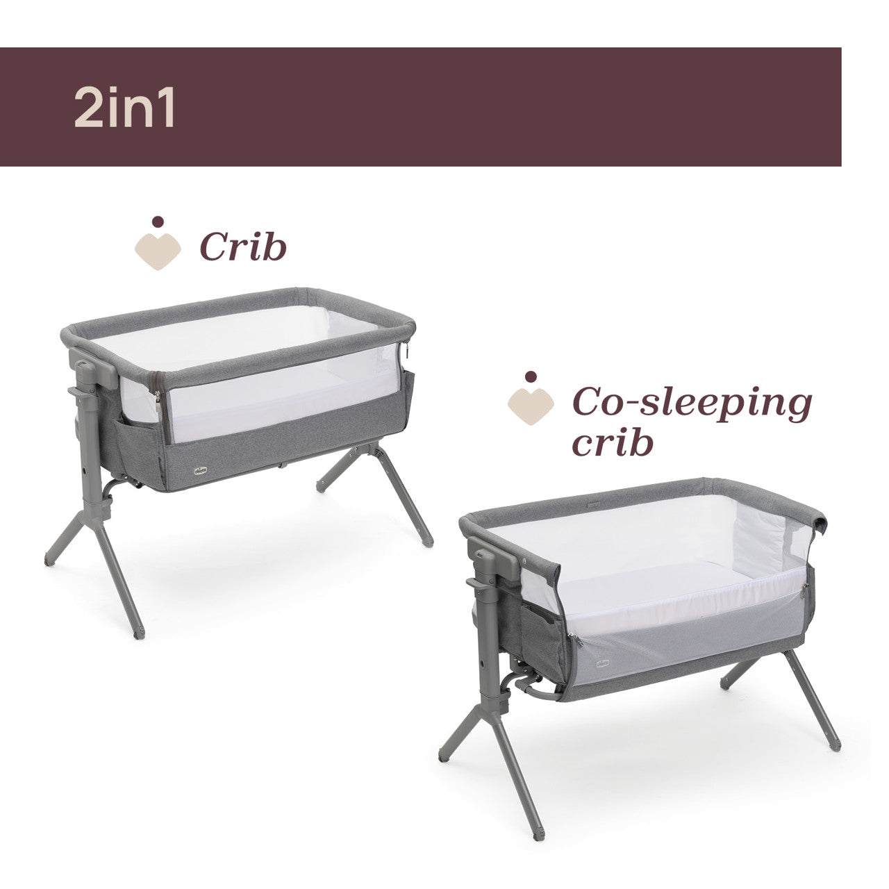 Patut pentru copii co-sleeping Chicco Next2Me Armonia, - Steel (Gri deschis) (7) [ps:edde4f3d-1b40-4486-aebb-9e41e07c5dc1]