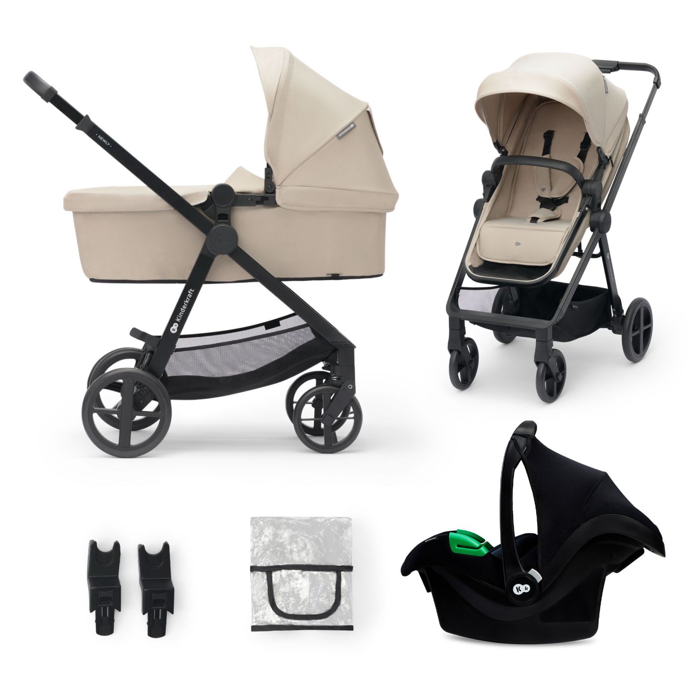 CARUCIOR KINDERKRAFT NEWLY, 3 IN 1, BEJ - Imagine 4 [ps:8def6033-4d18-480a-92e6-a01c6f0587cc]