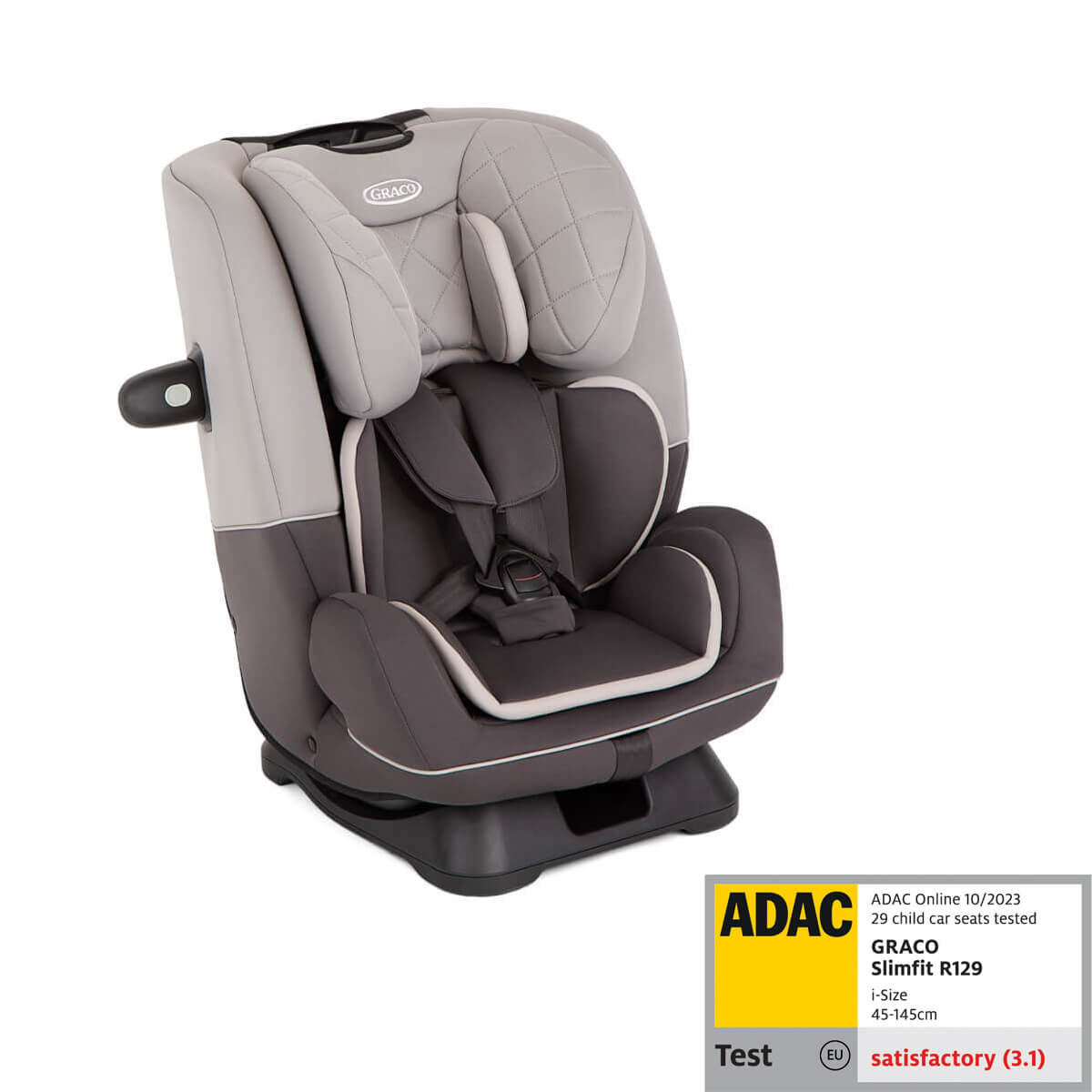 Scaun Auto Graco SlimFit Iron 40-145 cm, R129 & ADAC - Default Title (7) [ps:388fa369-f763-4da7-bf3e-ccafbfa3beaa]