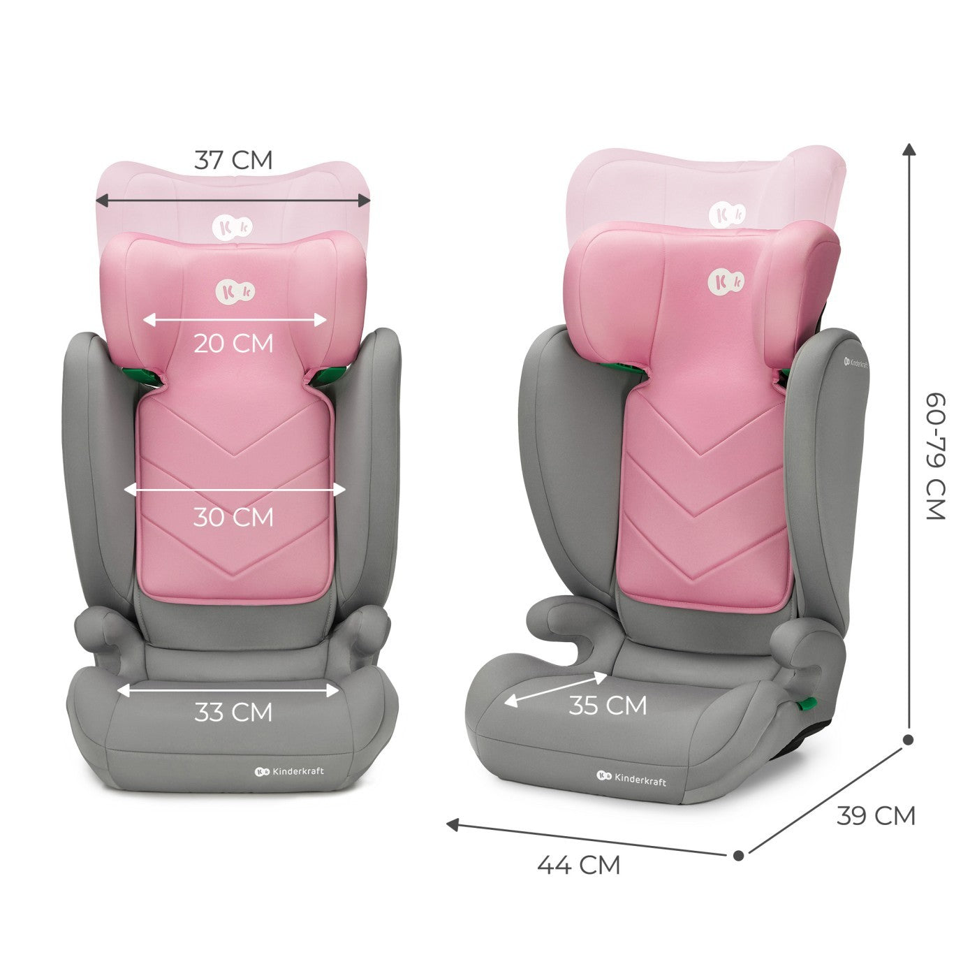 SCAUN AUTO KINDERKRAFT I-SPARK, I-SIZE 100-150 CM, PINK [ps:9a3930a6-2800-4b9c-b2b3-1452dd37775e]