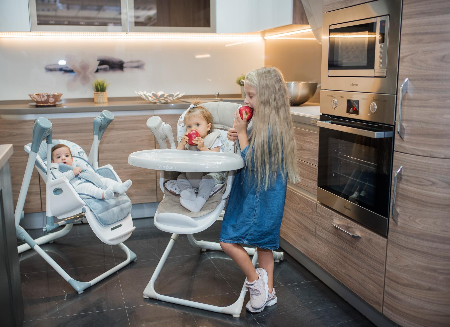 Scaun Masă și Leagăn Electric Lorelli Ventura, Grey Trees - Peach Beige Stars (7) [ps:ba67046c-53ee-44cc-a8b0-fe79e4bc8447]