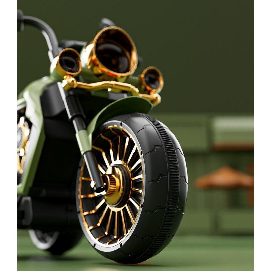 Motocicletă Electrică Flippy, Verde, cu Bluetooth și Lumini - Verde (7) [ps:feb49f7f-5380-4384-bbea-2a57ae4eb7de]