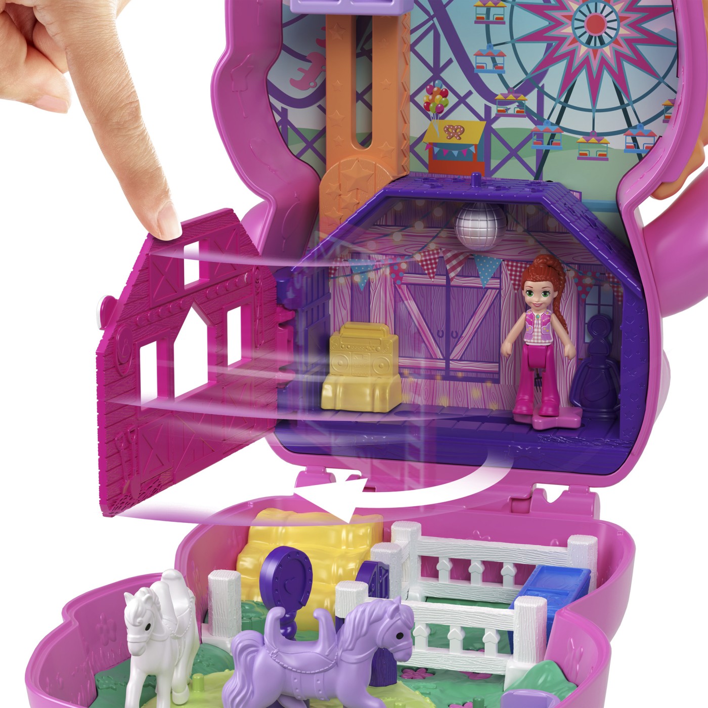 POLLY POCKET SET GENTUTA ANIMALUT PONEI LA RODEO CU - Imagine 7 [ps:5782e503-0276-4a8d-adc9-b2ff913739ba]