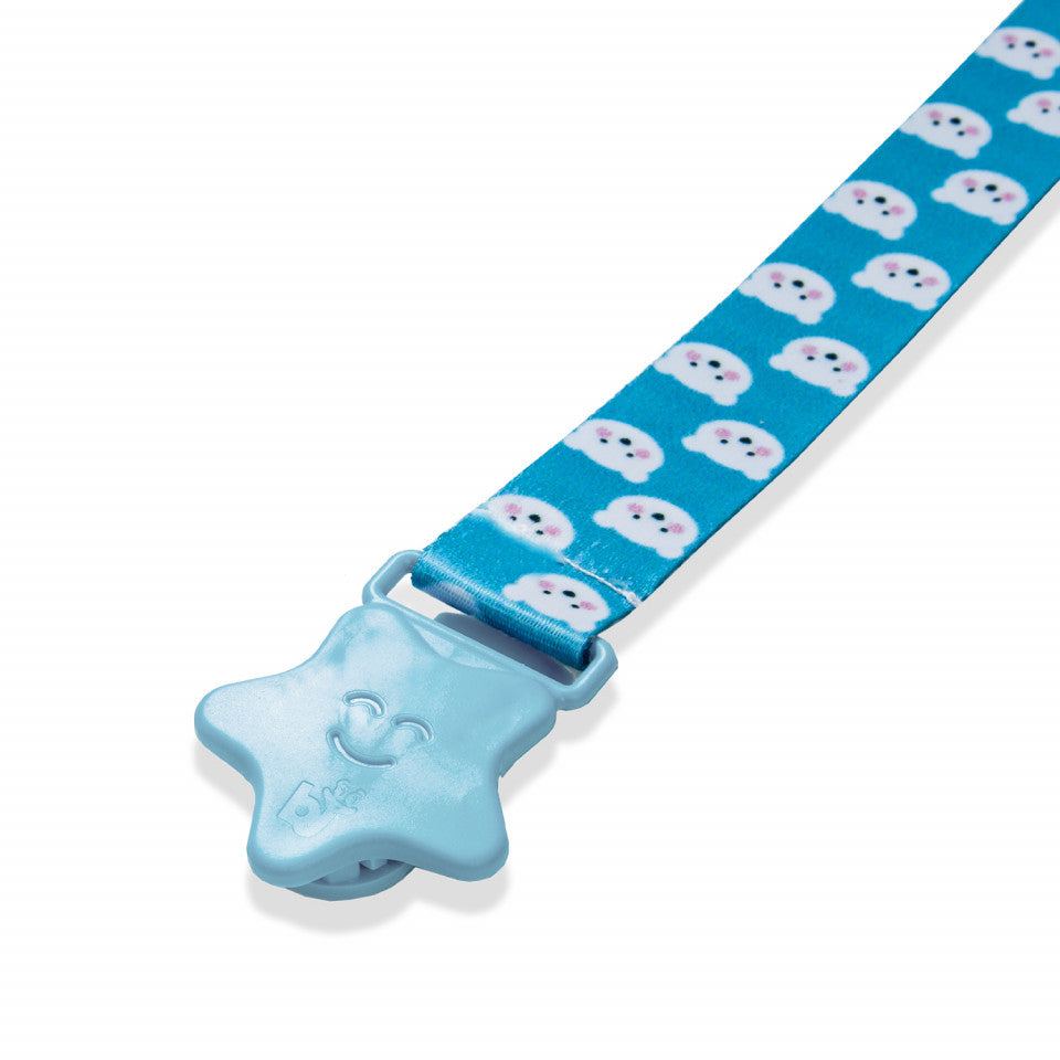 Lantisor pentru suzeta din material textil BabyJem Bear (Culoare: Roz) [ps:ed6c5f79-43e8-470a-bcaf-b848adaa16d5]