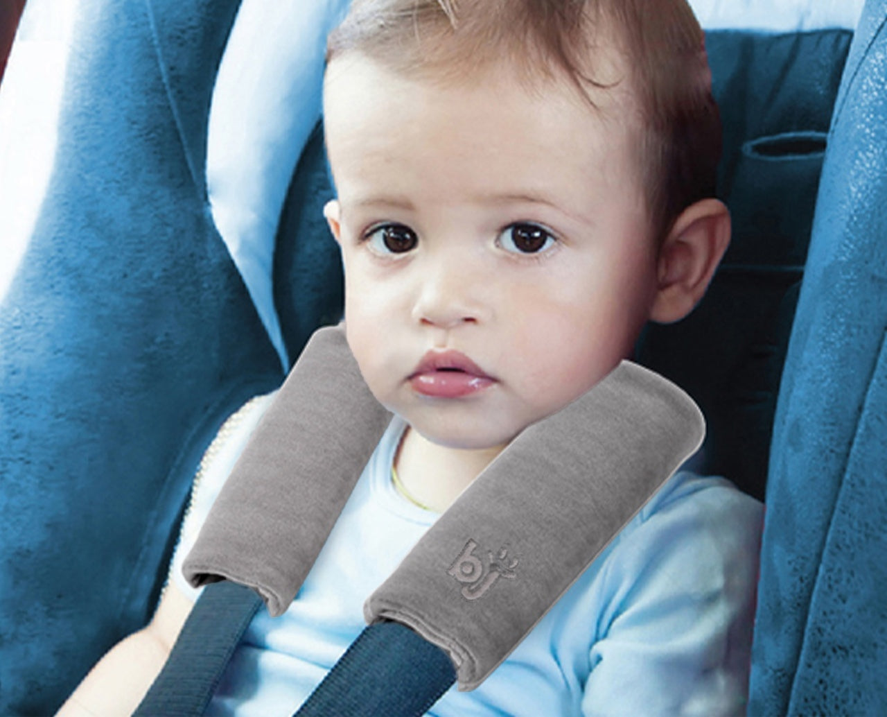 Set 2 protectii pentru centura de siguranta, BabyJem, gri [ps:6a39db98-f151-4482-b603-15aa4951f731]