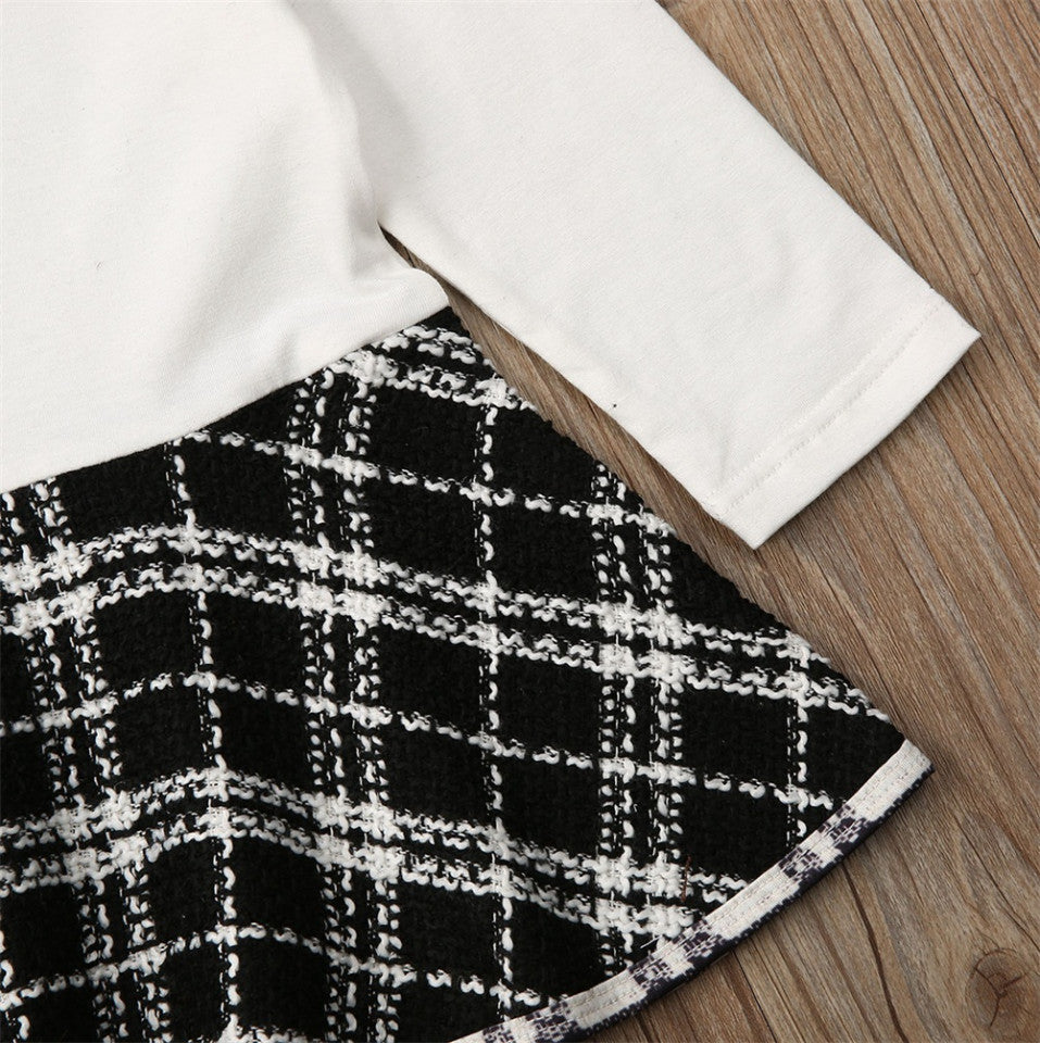 Set sacou cu rochita Drool (Marime: 130, Culoare: Negru cu alb) [ps:b14a2b34-c113-4f75-a1ca-25b36267fde2]