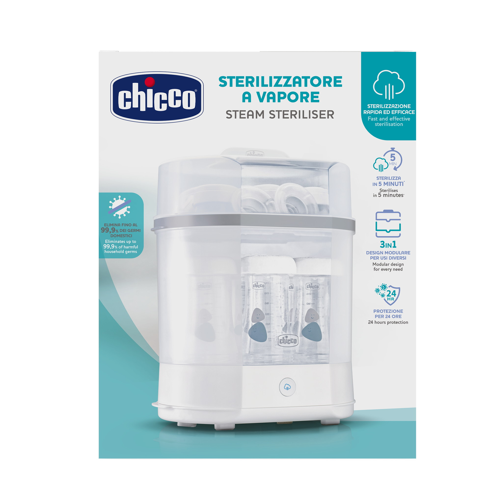 Sterilizator electric cu aburi Chicco 3 in 1 Steril - Default Title (7) [ps:fceeefd4-345f-4e4c-a39e-fa329184b588]
