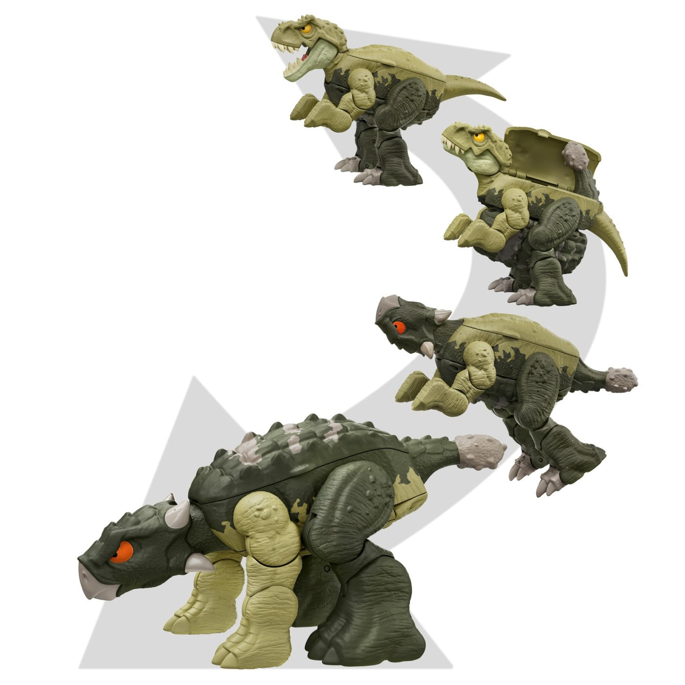 JURASSIC WORLD FIERCE CHANGERS DOUBLE DANGER DINOZAUR - Verde