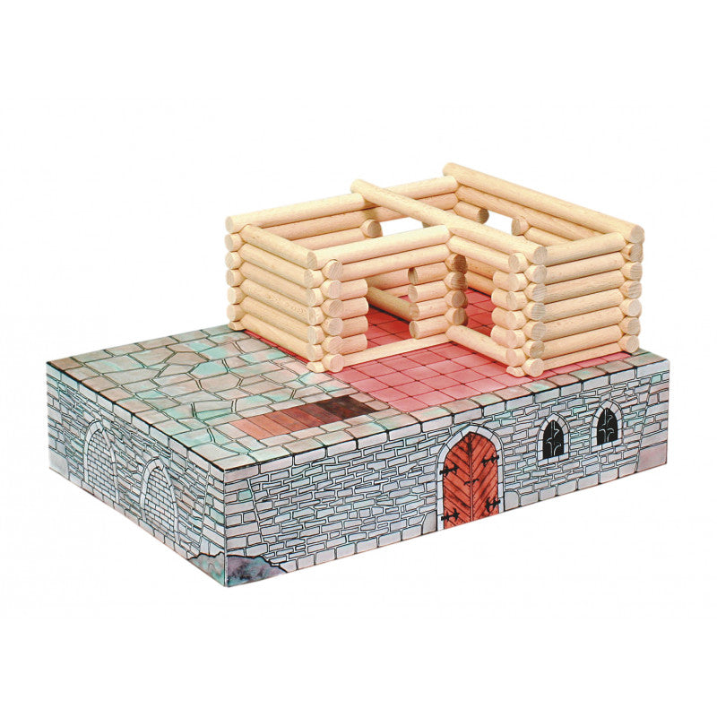 Set constructie arhitectura Vario Fort, 194 piese din lemn, Walachia [ps:eab2d849-bf1d-4191-8f8a-213c766a9dbb]