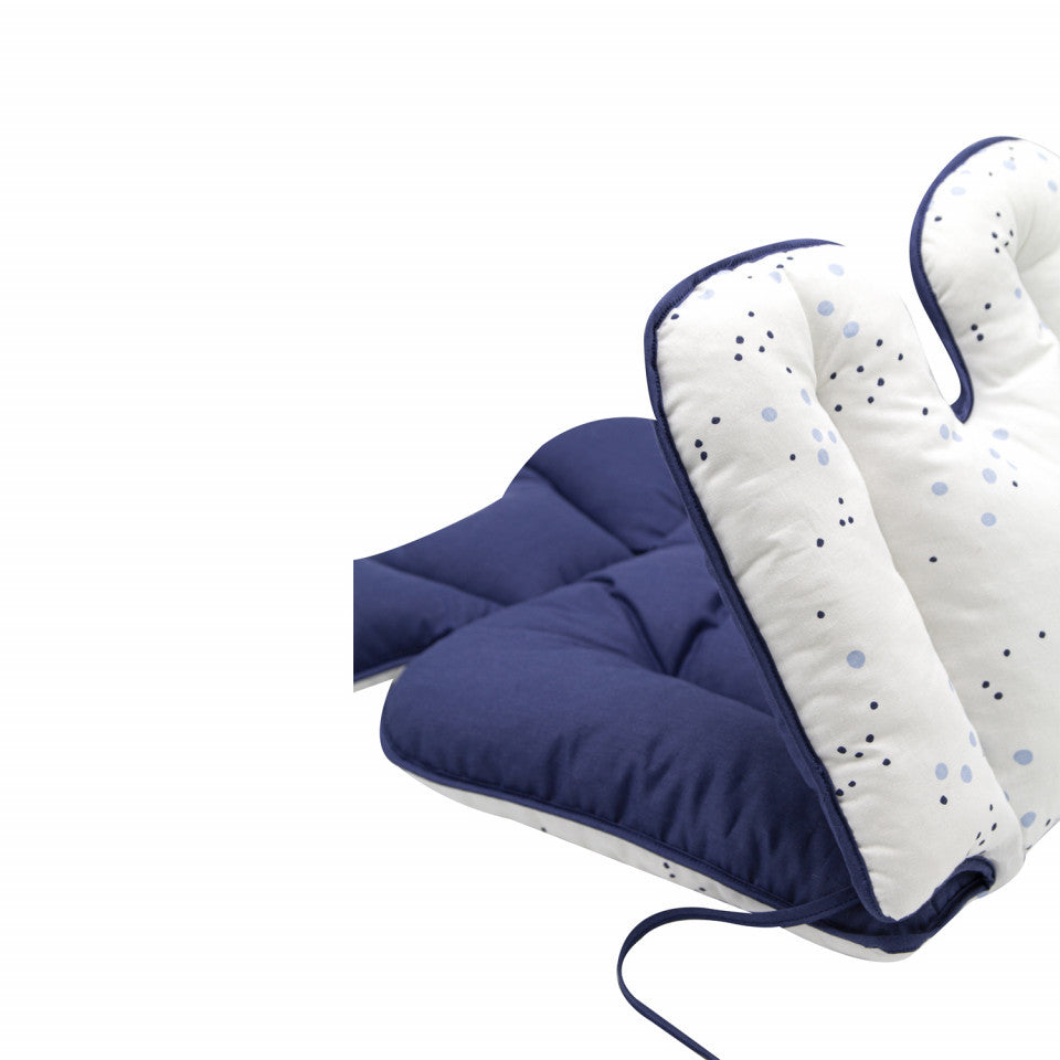 Saltea cu doua fete pentru carucior si scaun de masa Dots BabyJem (Culoare: Bleu) [ps:814c6e9a-4e56-4448-8388-992e74930e03]