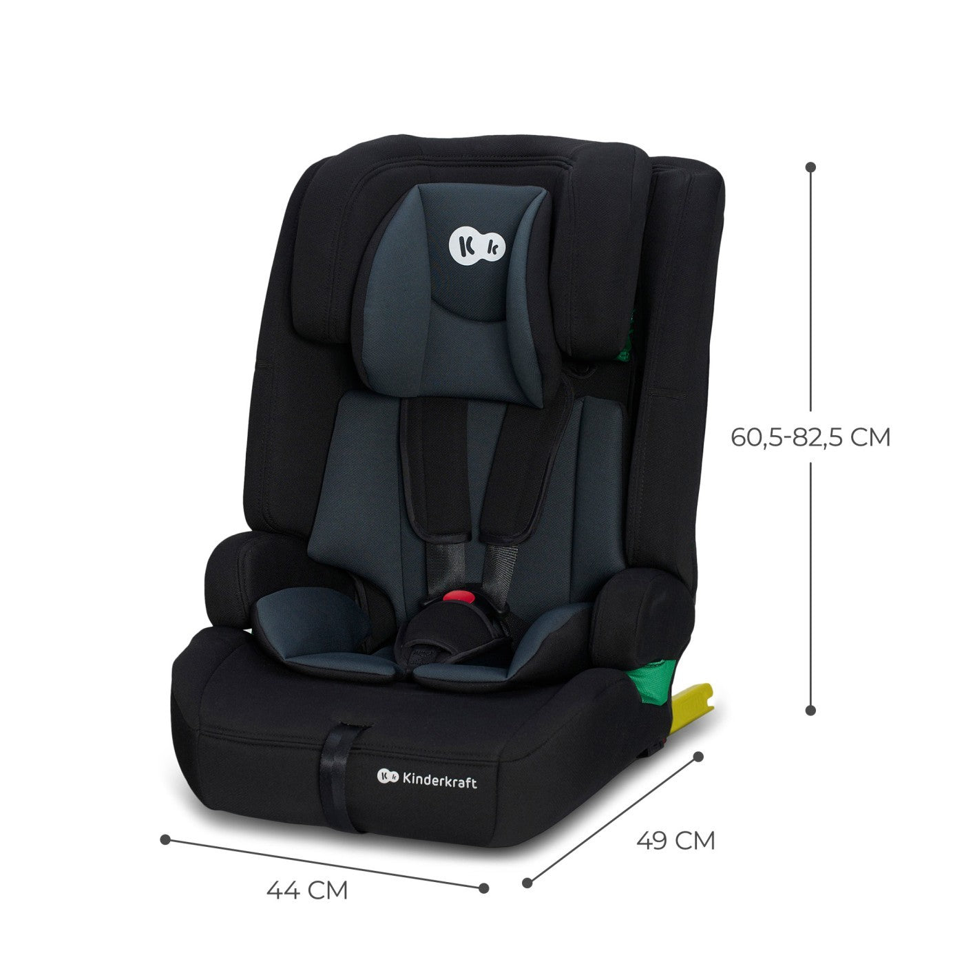 SCAUN AUTO I-SIZE, 76-150 CM, KINDERKRAFT SAFETY FIX 2, BLACK [ps:bdc37f4e-ddcd-4bc4-884e-95366e4df56b]