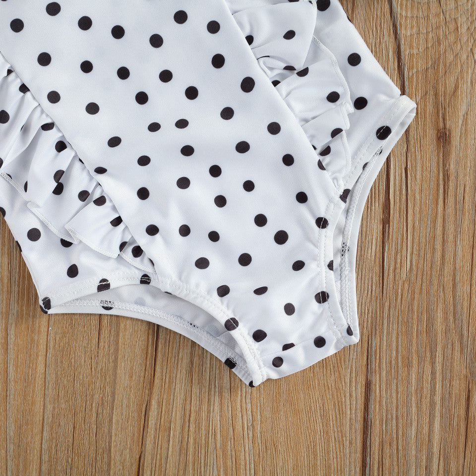 Costum de baie cu bulinute alb/negru Drool (Culoare: - Imagine 7