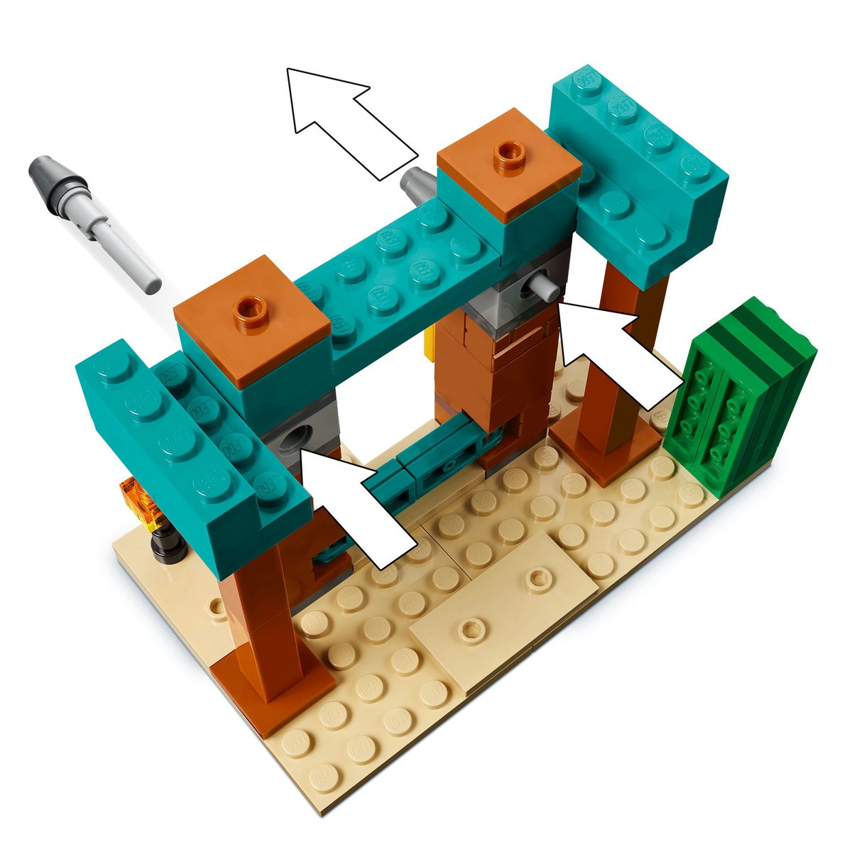 LEGO MINECRAFT PATRULA ILLAGER ÎN DESERT 21267 - Imagine 7
