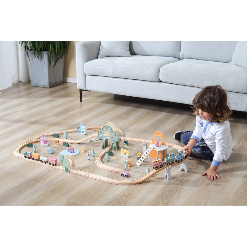 Set de trenulete din 90 de piese, PolarB Viga [ps:c36a28ce-42b5-45a7-916d-bb544193e676]
