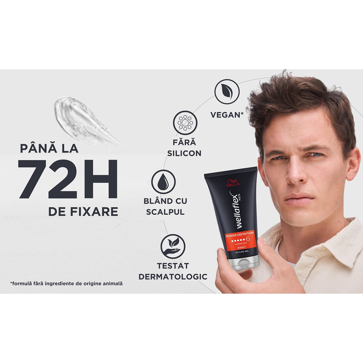 WELLAFLEX Men Power Definition, gel de par, cu fixare - Imagine 7 [ps:233bb9d5-5e9d-406c-baeb-4890f4dbcb7f]