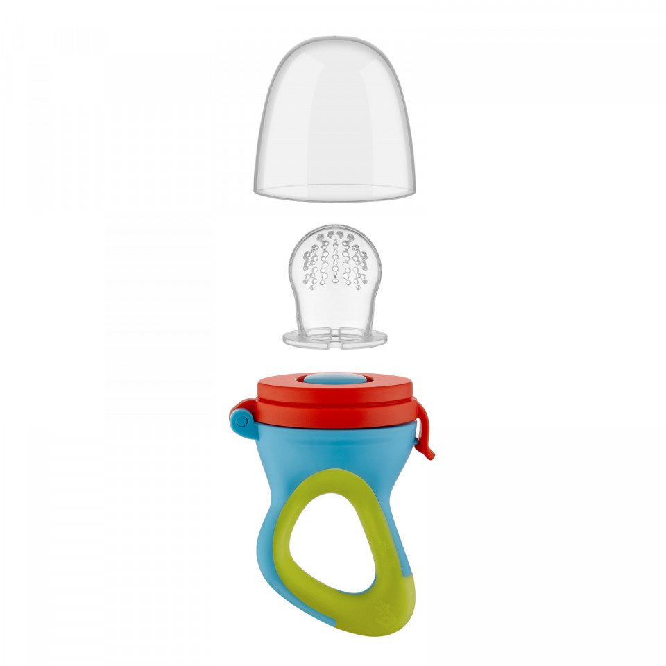 Dispozitiv de hranire din silicon BabyJem Fruits and - Bleu