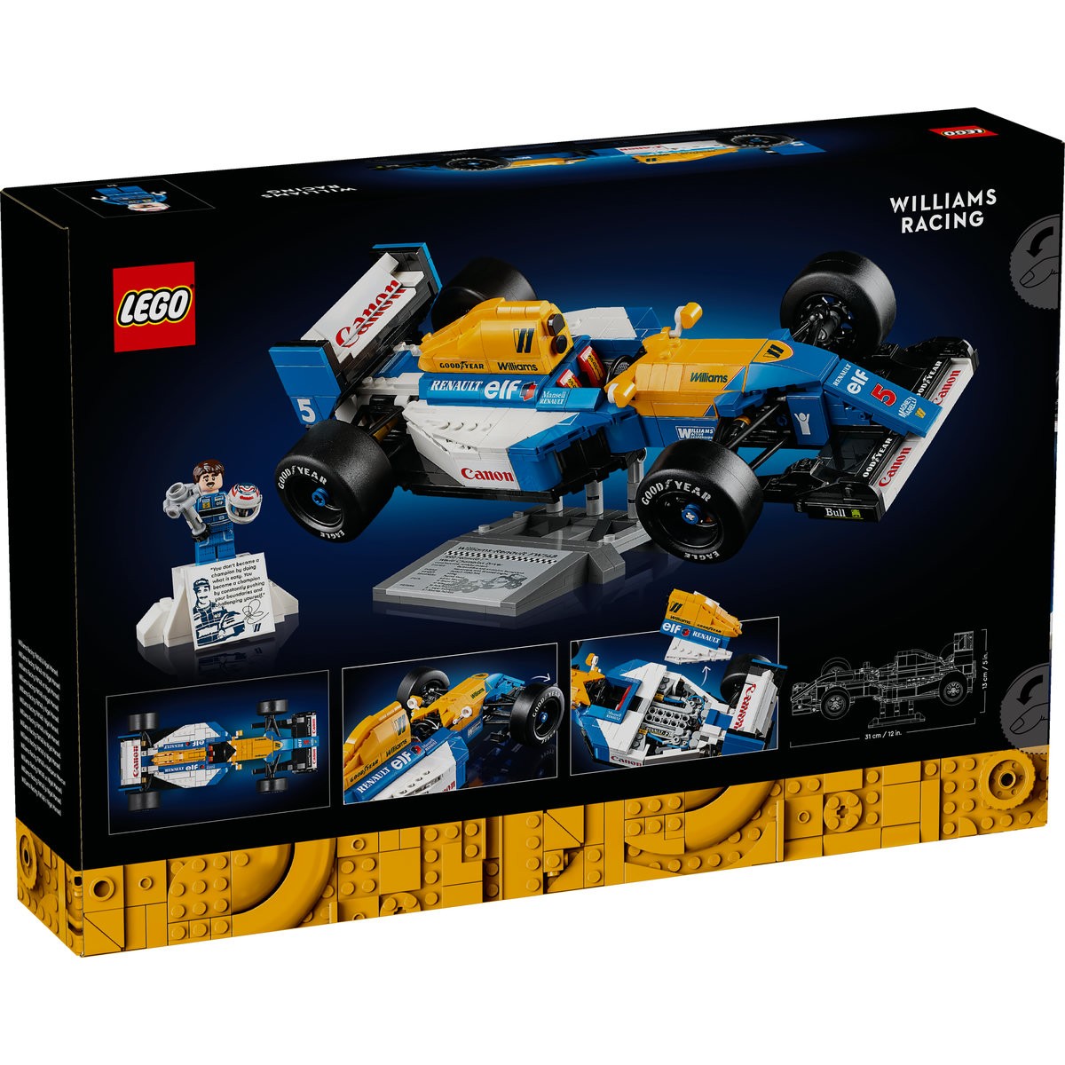 LEGO ICONS WILLIAMS RACING FW14B SI NIGEL MANSELL 10353 - Imagine 8