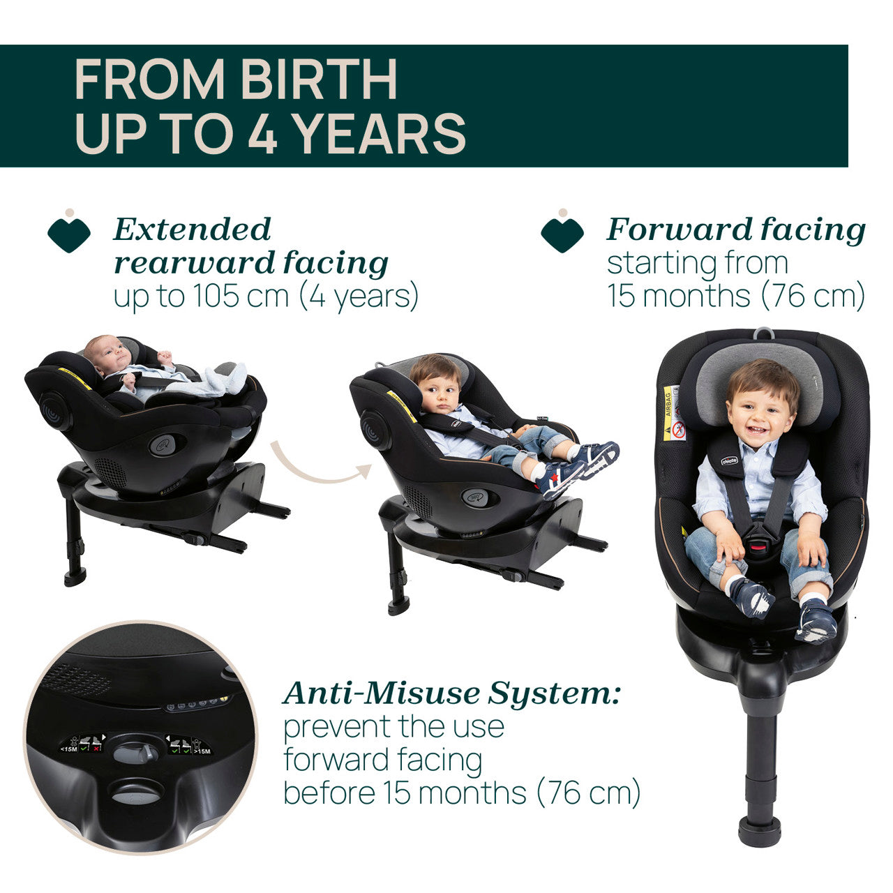 Scaun auto rotativ cu baza isofix Chicco Seat 105 - Negru (8) [ps:a9f65d6d-d611-4c7f-9595-de153339ca00]