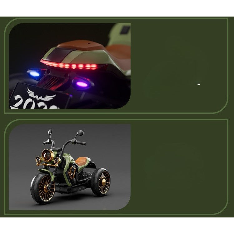 Motocicletă Electrică Flippy, Verde, cu Bluetooth și Lumini - Verde (8) [ps:158ed04a-8a30-46ed-a242-fa5d1c70f5ca]
