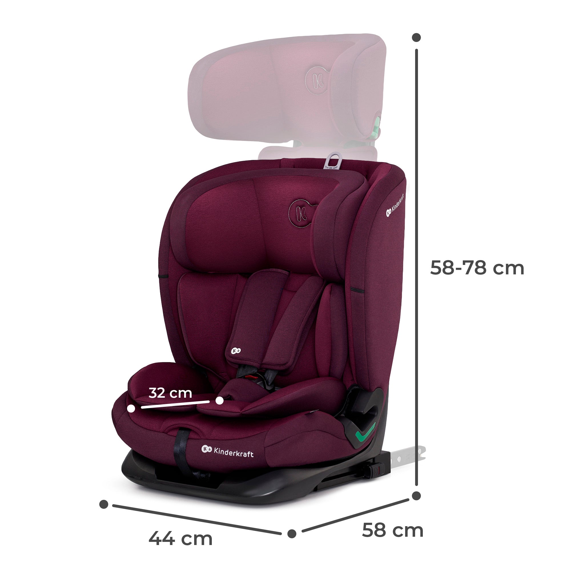 SCAUN AUTO I-SIZE, 76-150 CM, KINDERKRAFT ONETO 3, - Gri [ps:a215d55b-6f30-4c81-ad9d-8da41f1d81d5]