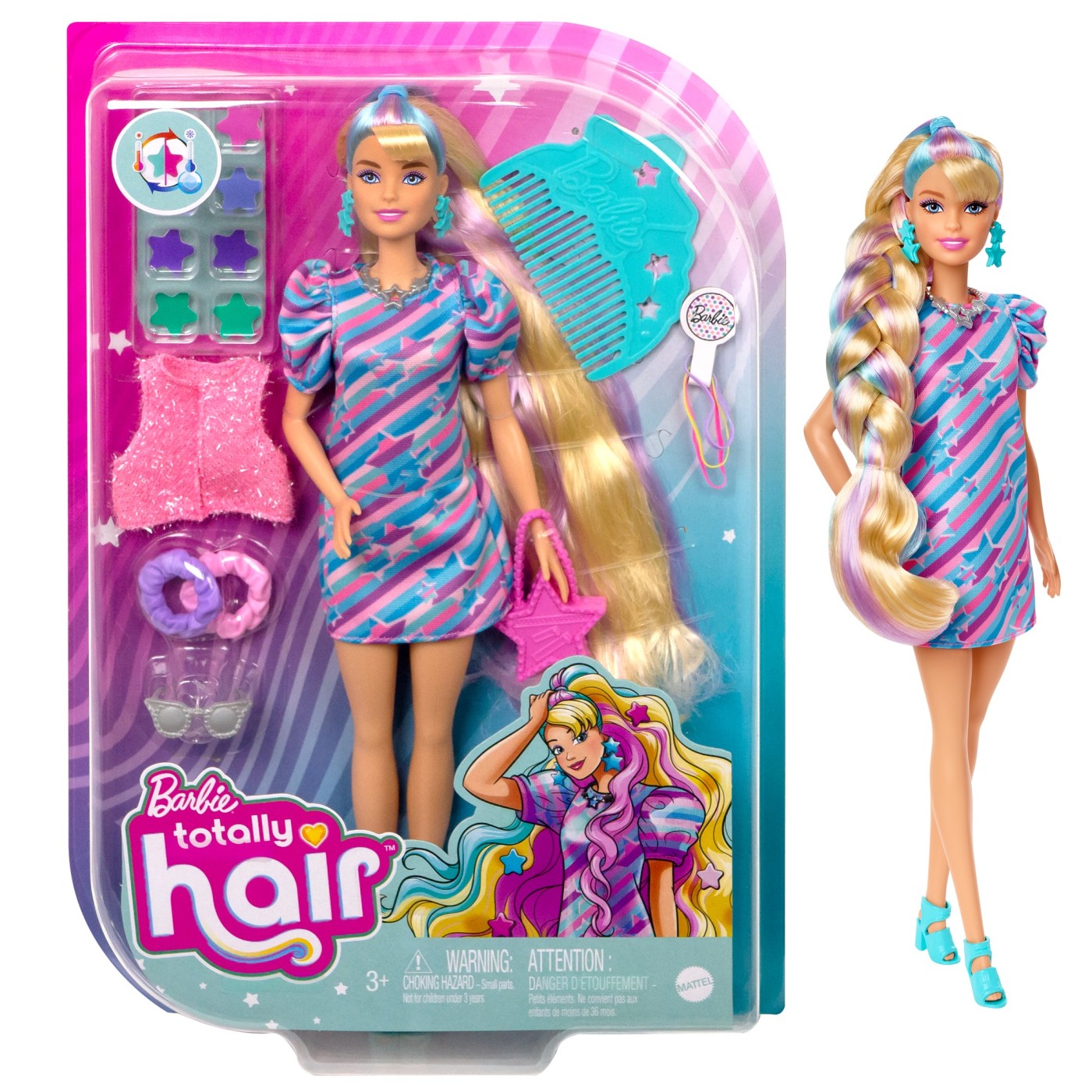 BARBIE TOTALLY HAIR PAPUSA BARBIE BLONDA Mattel - Imagine 8