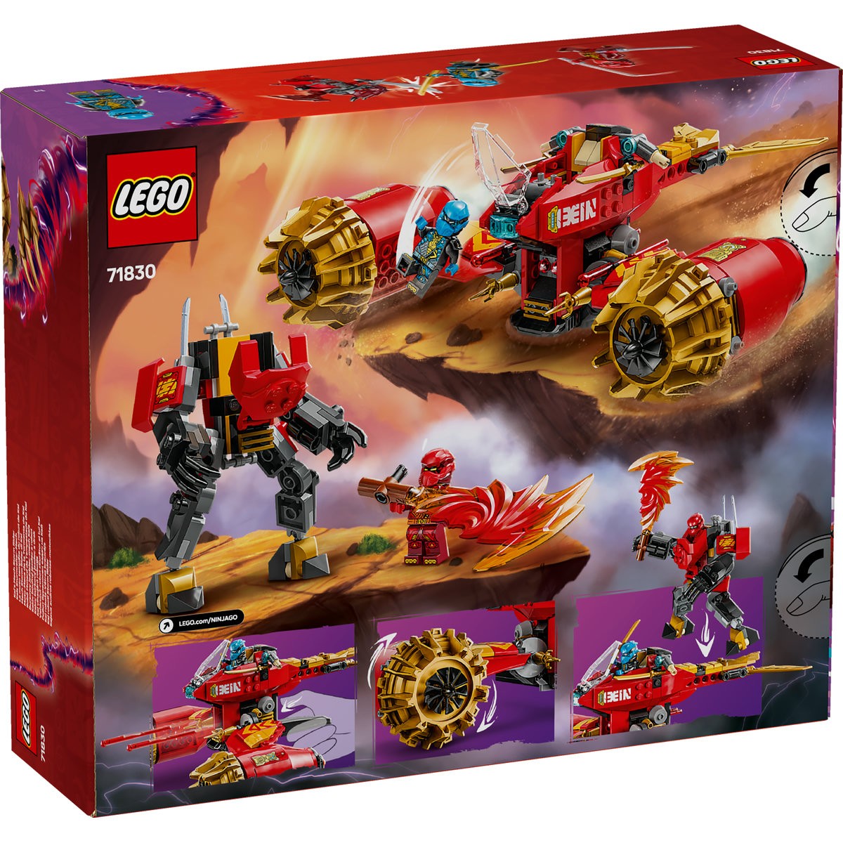 LEGO NINJAGO VEHICULUL-ROBOT ZBURATOR AL LUI KAI 71830 - Imagine 8