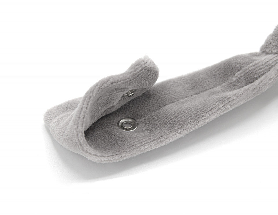Lant pentru suzeta din material textil cu steluta - Gri