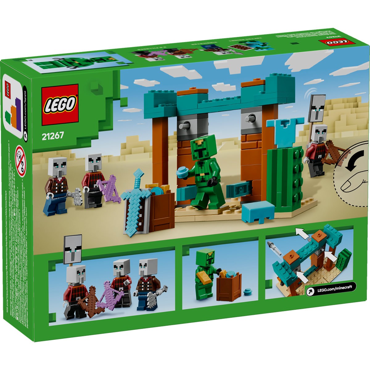 LEGO MINECRAFT PATRULA ILLAGER ÎN DESERT 21267 - Imagine 8