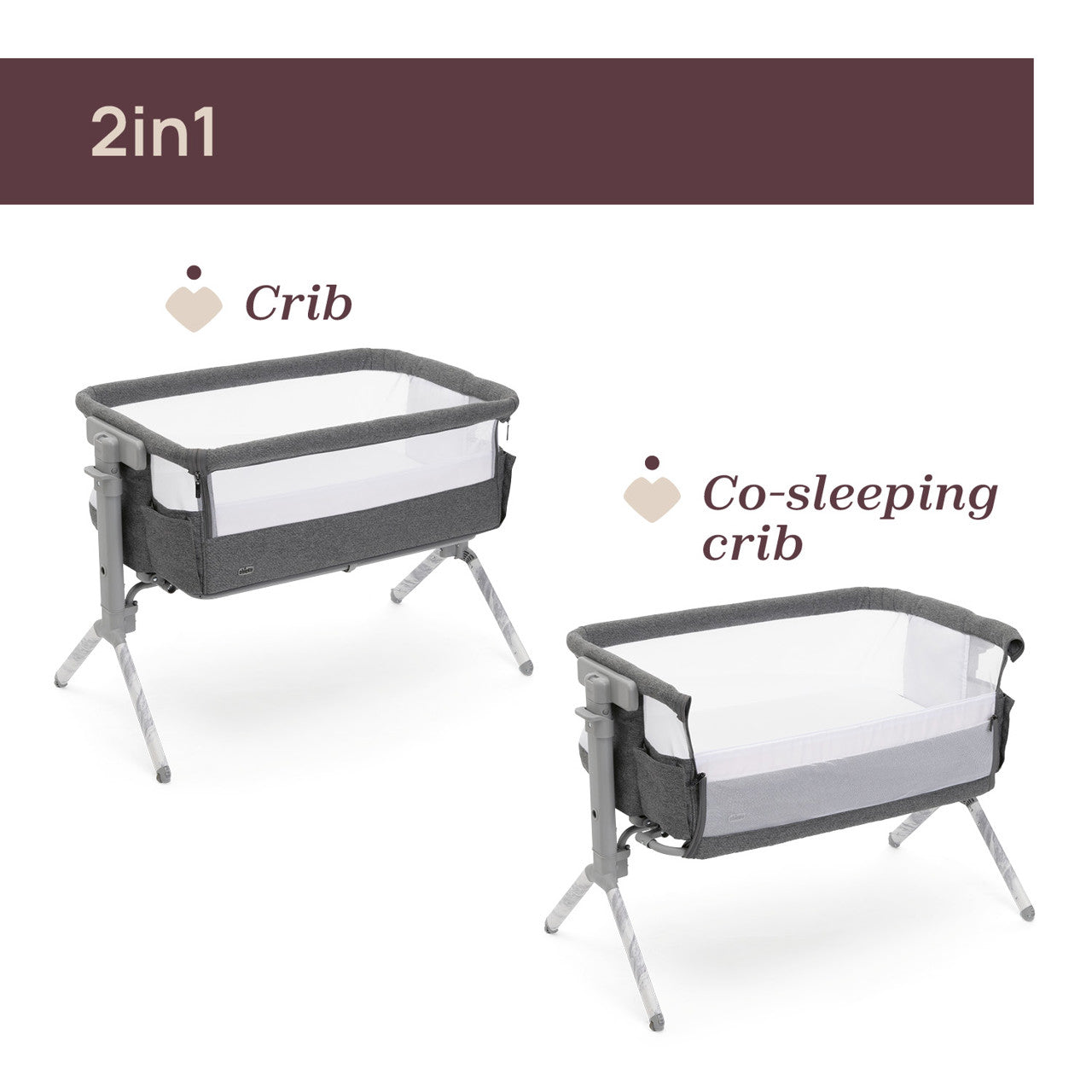 Patut pentru copii co-sleeping Chicco Next2Me Armonia, - Carrara (Gri inchis) (8) [ps:95a6b688-8b73-442b-854d-3f66b015132f]