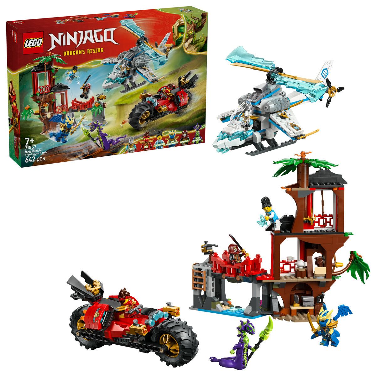 LEGO NINJAGO LUPTA LA CASA DIN COPAC CU VEHICULE NINJA 71857 - Imagine 8
