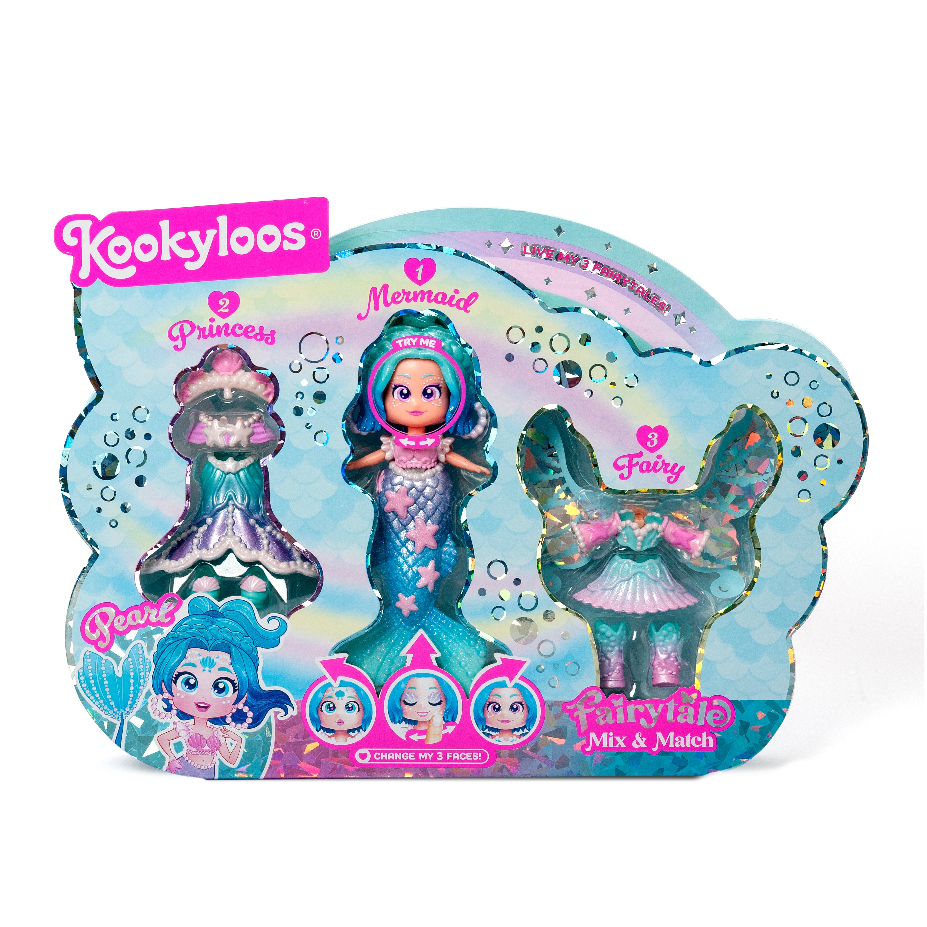 KOOKYLOOS 3 modele, papusi, Fairytale, papusa cu 3 tinute - Imagine 3 [ps:6cc69354-ec7b-4355-897b-7704c4b904f0]