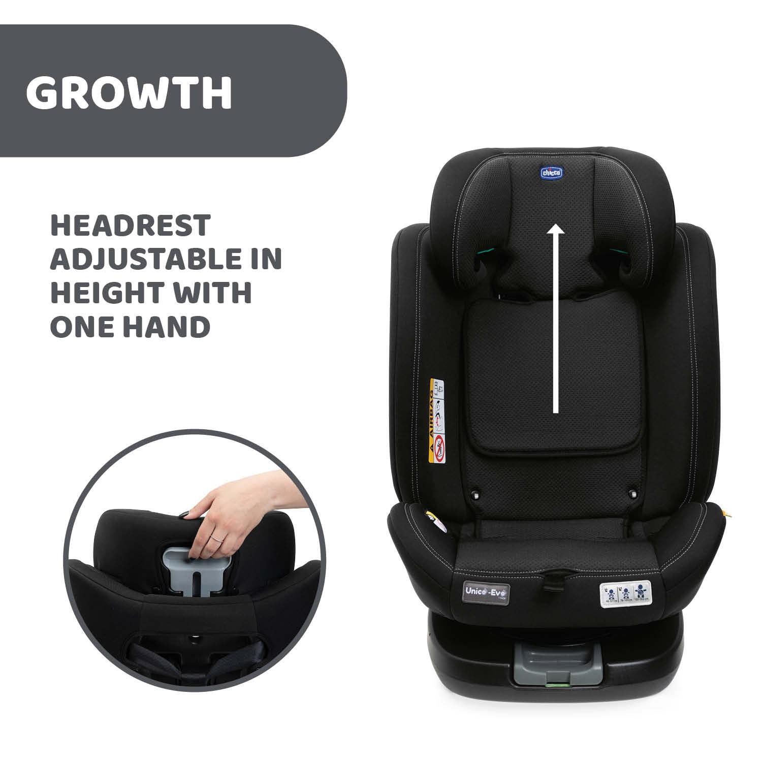 Scaun auto rotativ Chicco Unico EVO i-Size, Black - Negru - Black (8) [ps:1121229c-5466-4165-932b-a505989c1e9b]