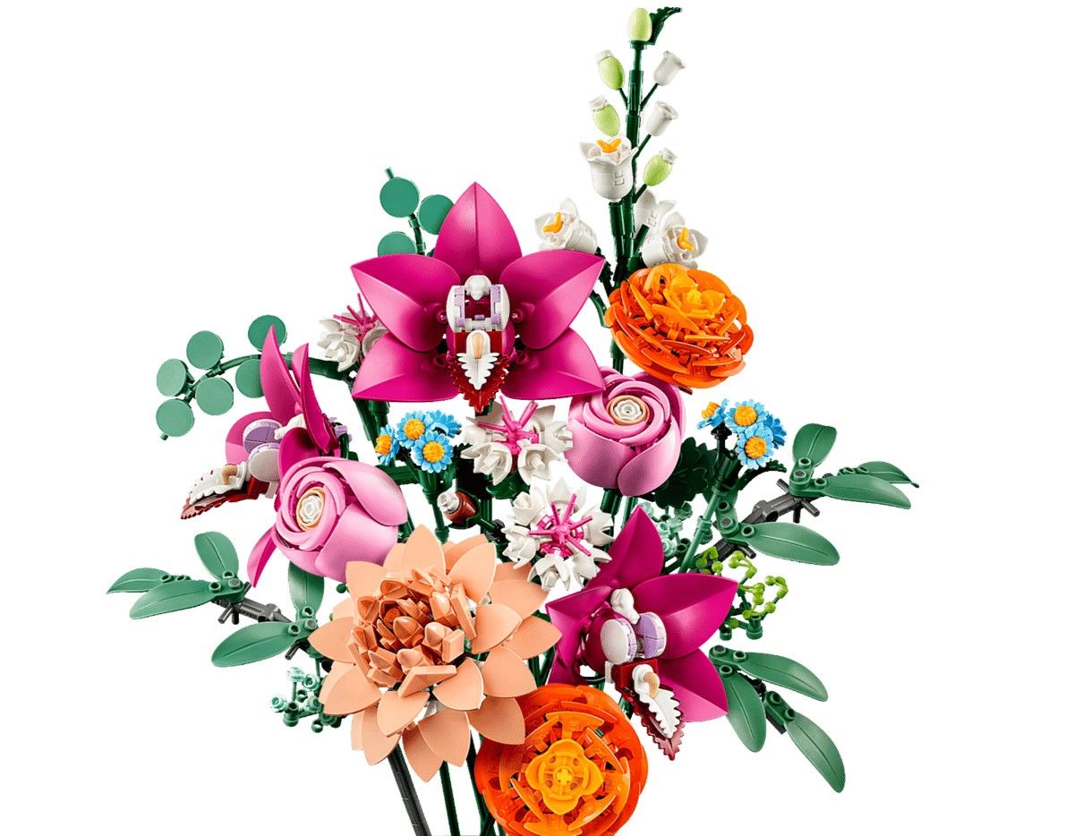 LEGO BOTANICALS BUCHET DE FLORI ROZ 10342 - Imagine 8