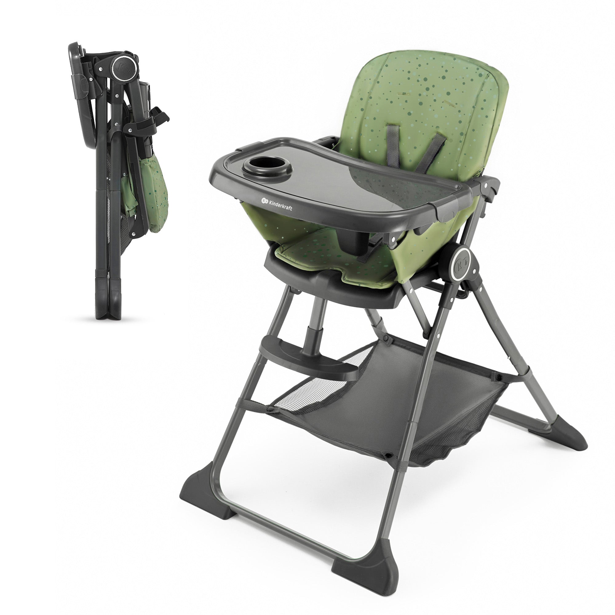 SCAUN DE MASA KINDERKRAFT FOLDEE, PLIABIL, GREEN - Imagine 8