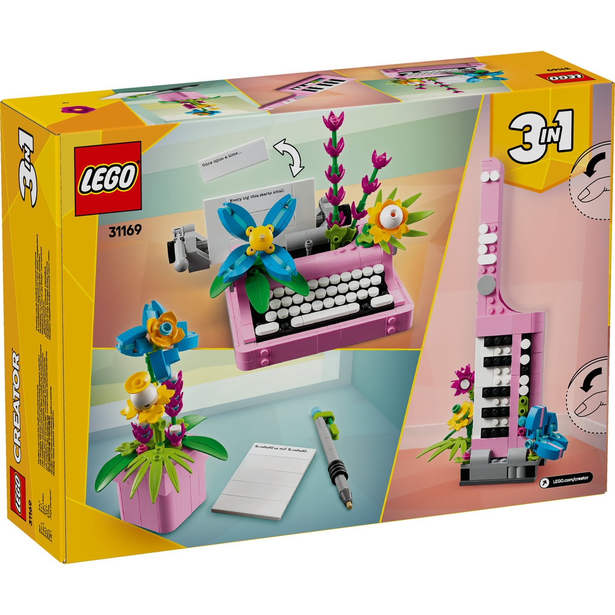 LEGO CREATOR MASINA DE SCRIS CU FLORI 31169 - Imagine 8