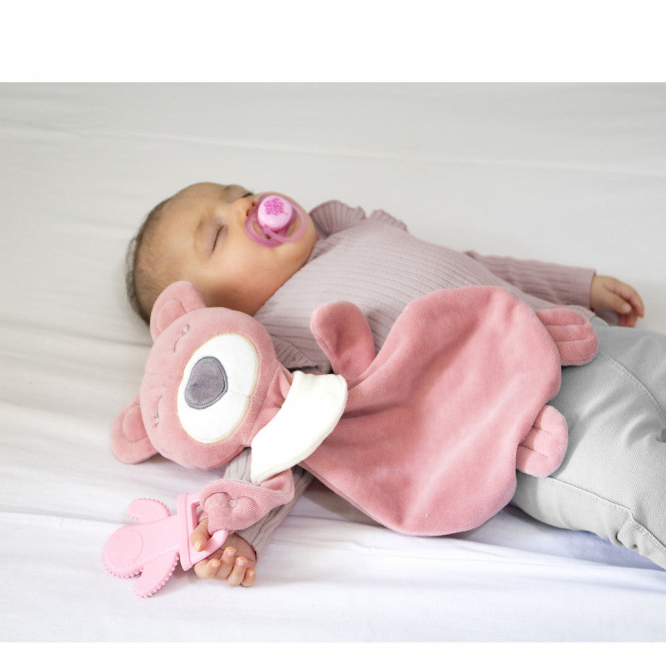 Jucarie atasament cu jucarie dentitie Sleeping Friend BabyJem (Culoare: Gri) [ps:db4a2f46-6650-43eb-b300-b994cb4fc82f]